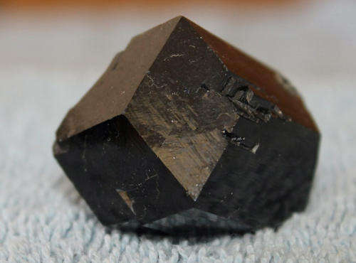 Beautiful big black single terminated tourmaline crystal